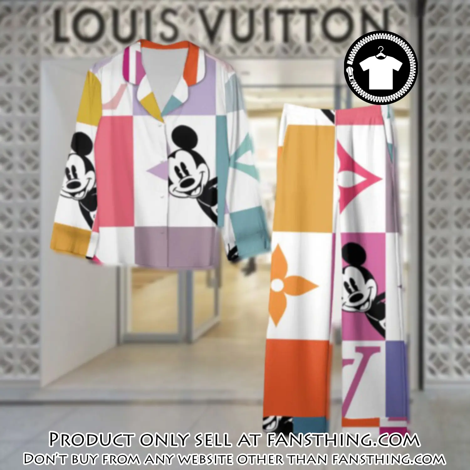 Trending luxury lv satin pajama set pjs1111 fst0720939